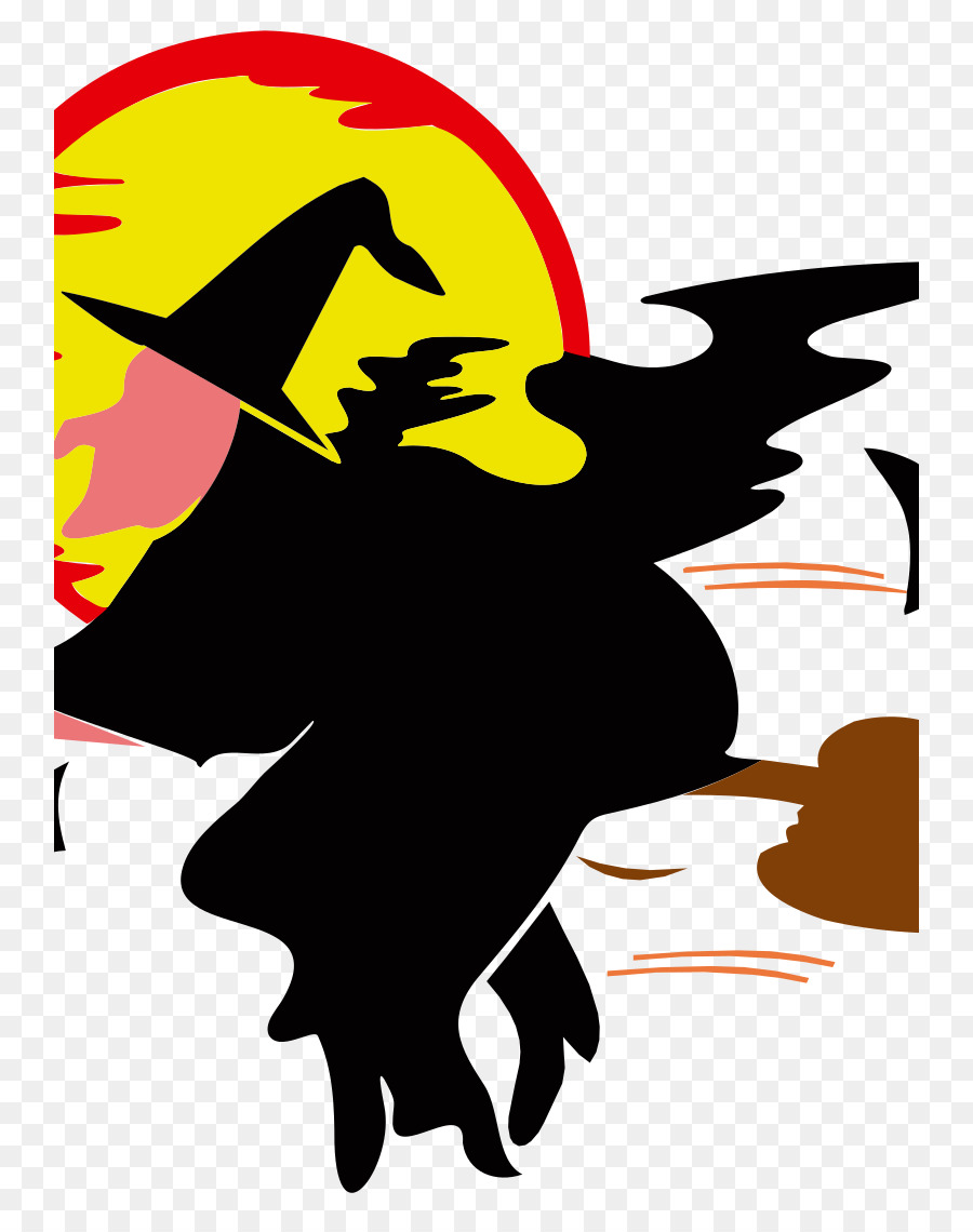 Sorcière Sur Balai，Halloween PNG