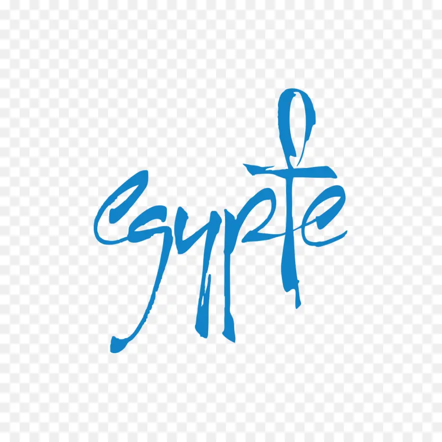 Logo Egypte，Bleu PNG