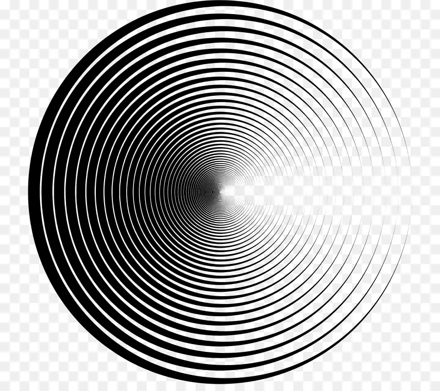 Cercles Concentriques，Noir Et Blanc PNG