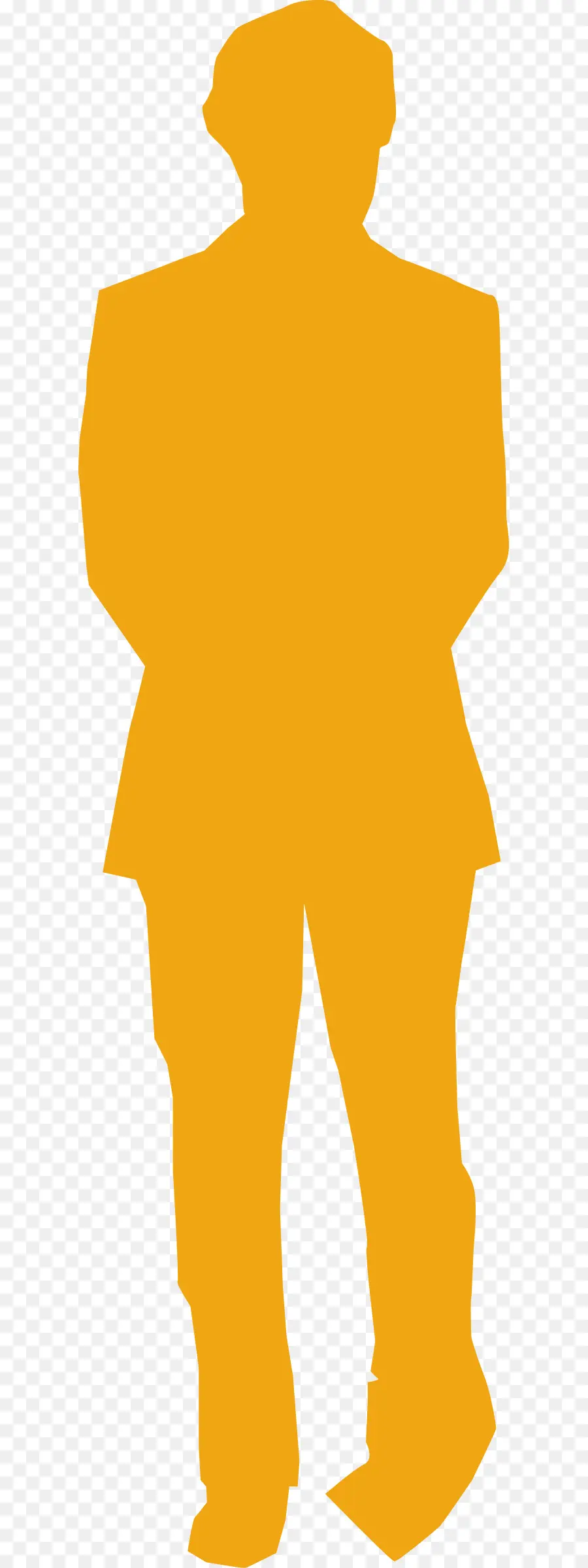 Silhouette Jaune，Personne PNG