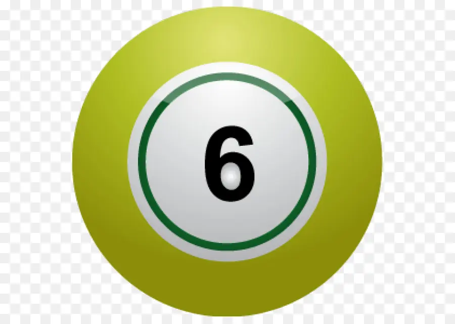 Boule De Billard Verte，Numéro 6 PNG