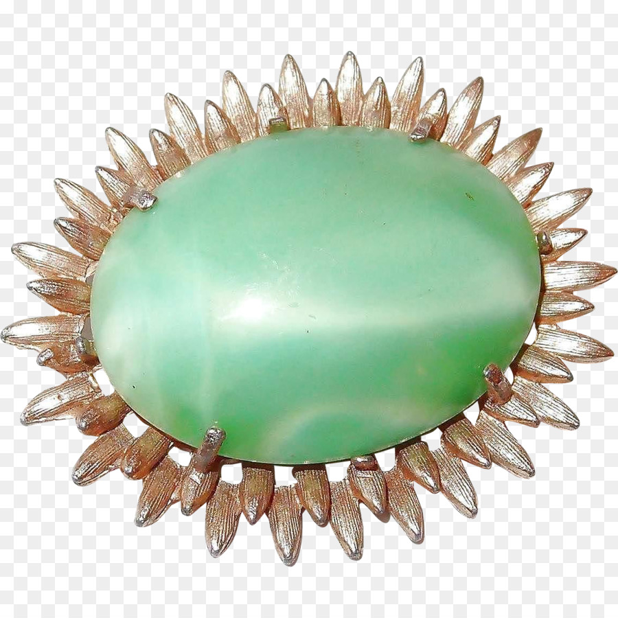 Broche De Pierres Précieuses Vertes，Broche PNG