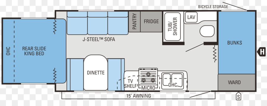 Plan D'étage Du Camping Car，Mise En Page PNG