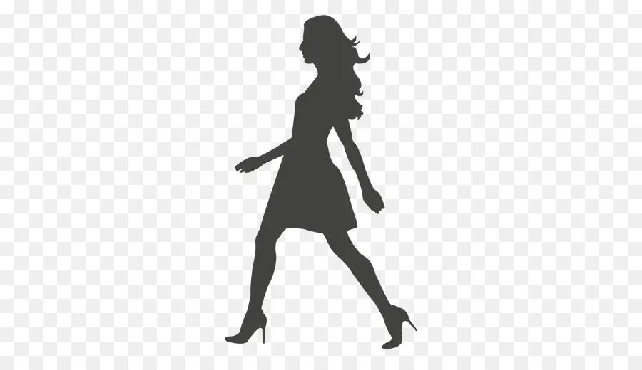 Silhouette De Femme Qui Marche，Femelle PNG