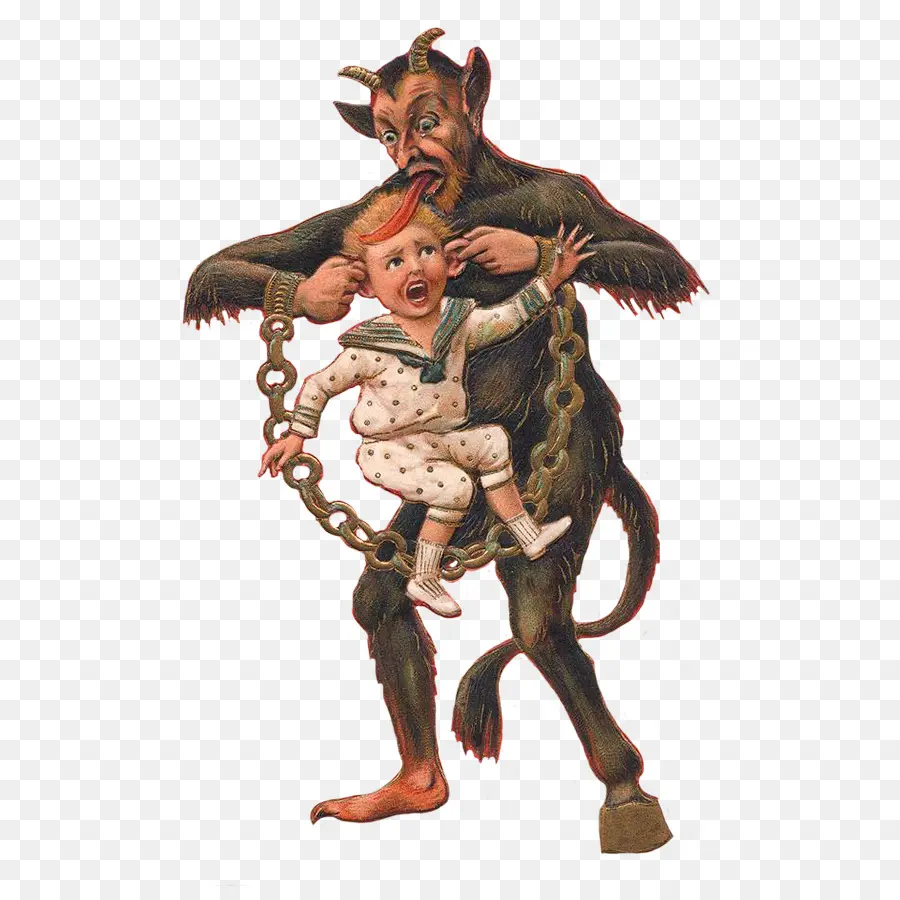 Krampus Avec Enfant，Mythologie PNG