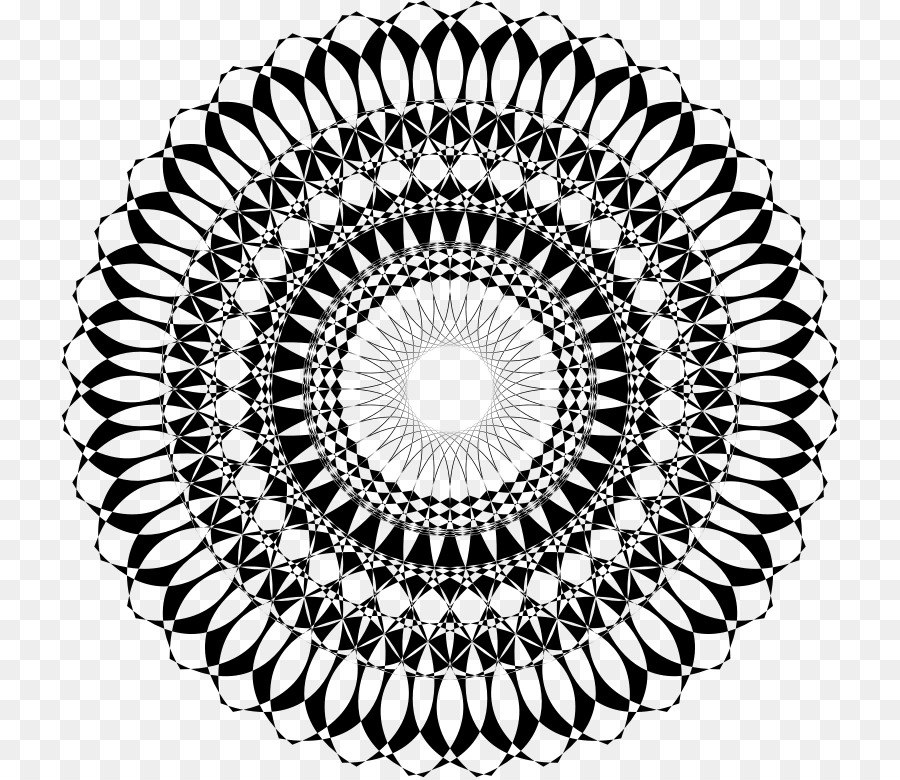 Mandalas，Noir PNG