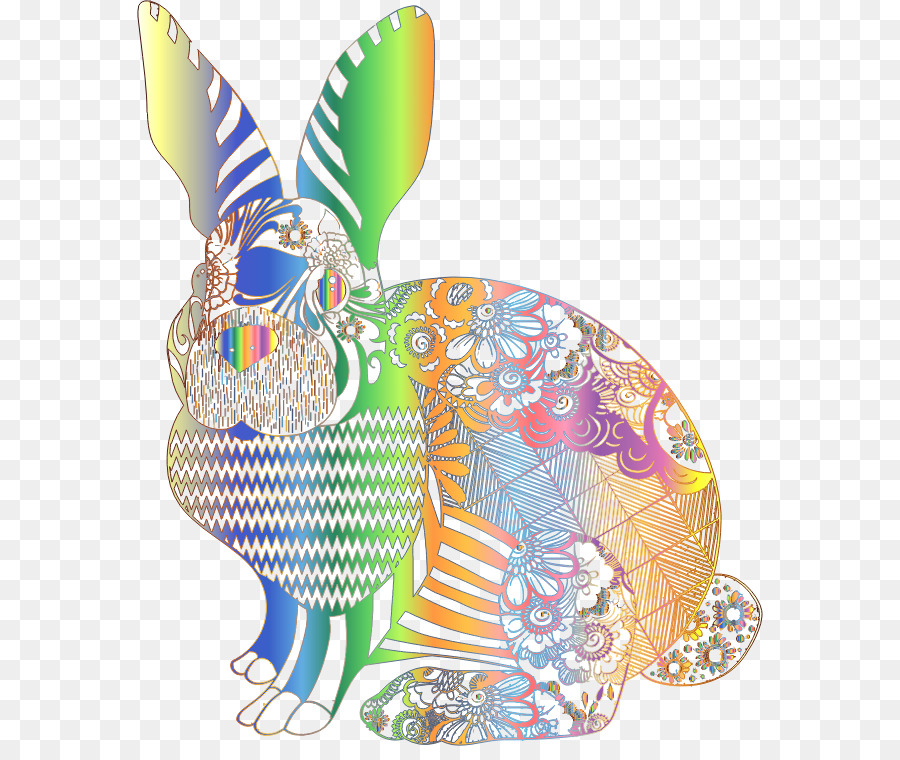 Lapin Coloré，Lapin PNG