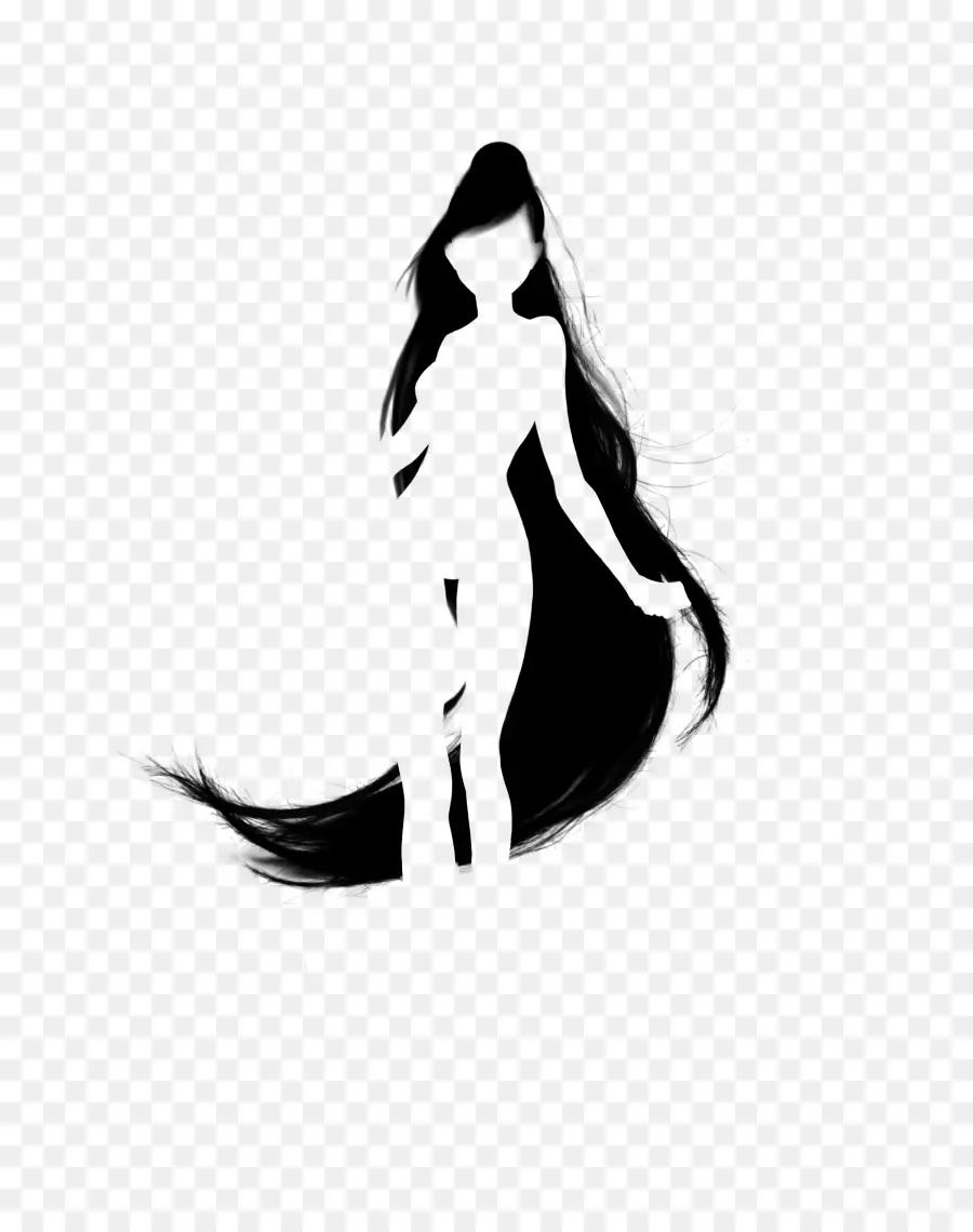 Femme Silhouette，Cheveux PNG