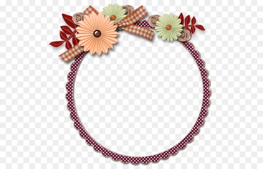 Cadre De Fleurs，Cercle PNG