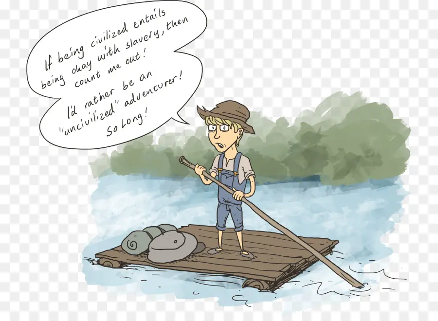 Garçon Sur Un Radeau，Aventure PNG