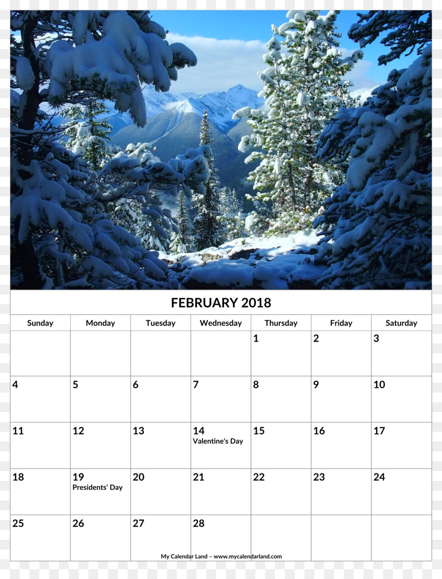 Calendrier，Février PNG