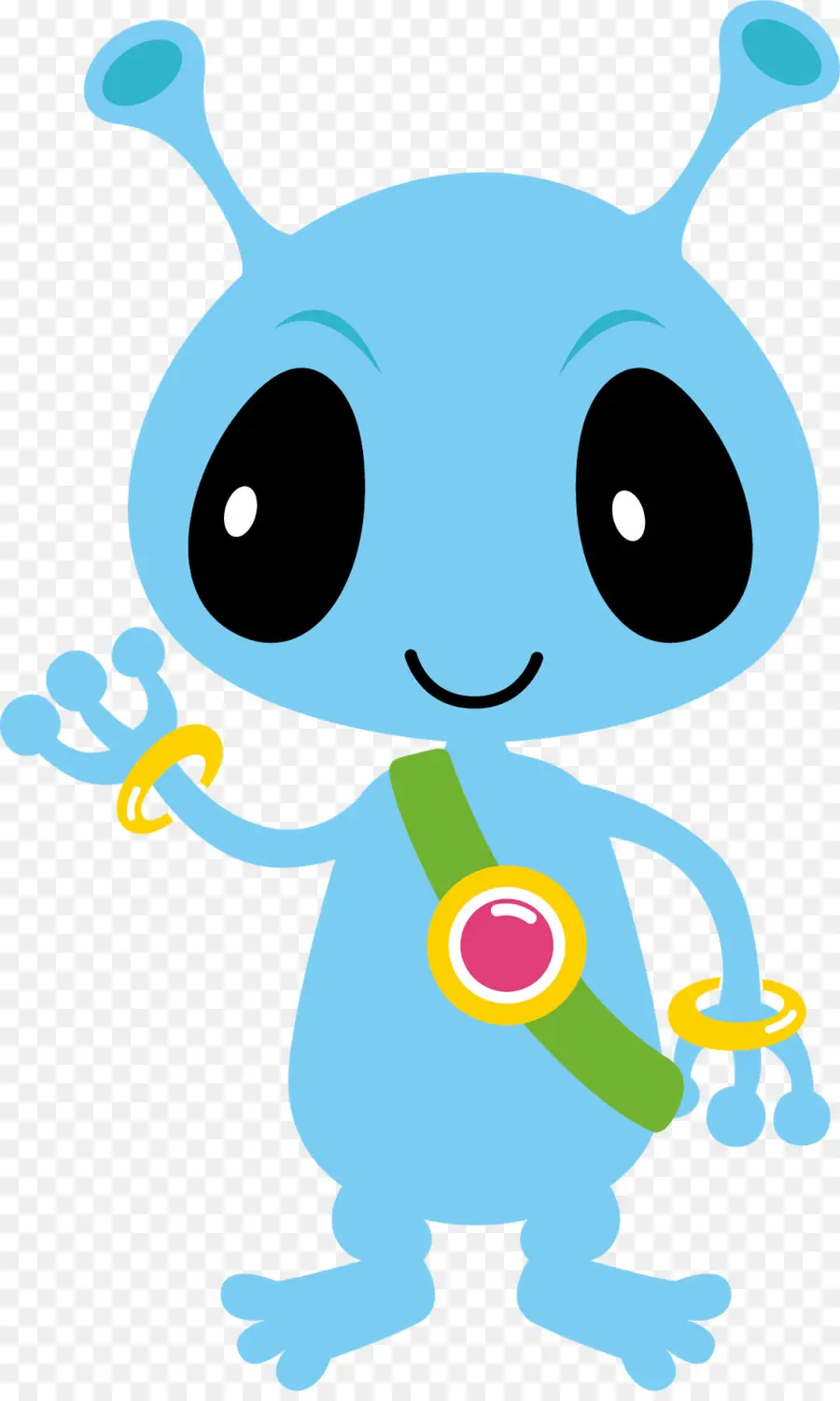 Extraterrestre Bleu，Dessin Animé PNG