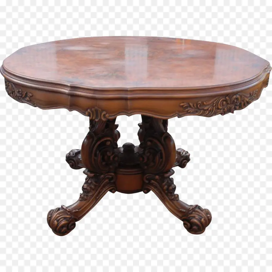 Table Ronde，En Bois PNG