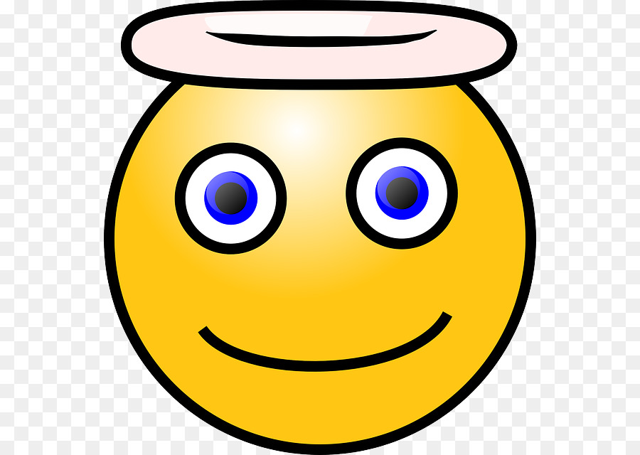 Emoji Ange Souriant，Affronter PNG