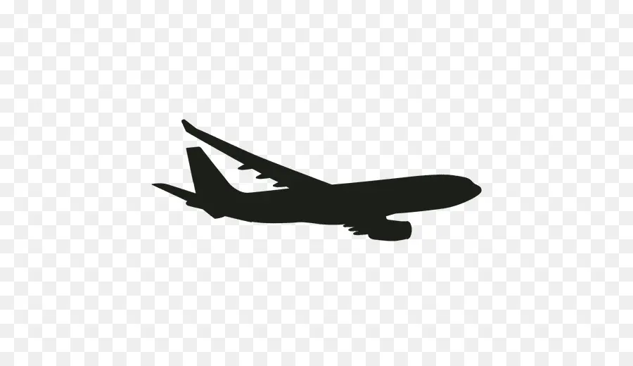 Silhouette D'avion，Vol PNG