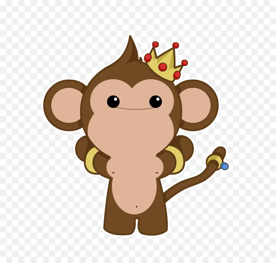 Singe Avec Couronne，Animal PNG