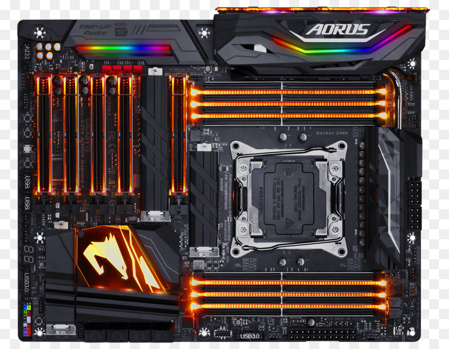 Intel X299，Top Gaming Motherboard X299 Aorus Gaming 9 PNG