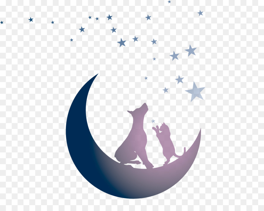 Chien Et Chat Sur La Lune，Animaux De Compagnie PNG