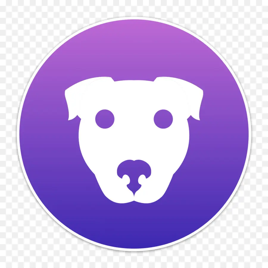 Logo De Visage De Chien，Fond Violet PNG