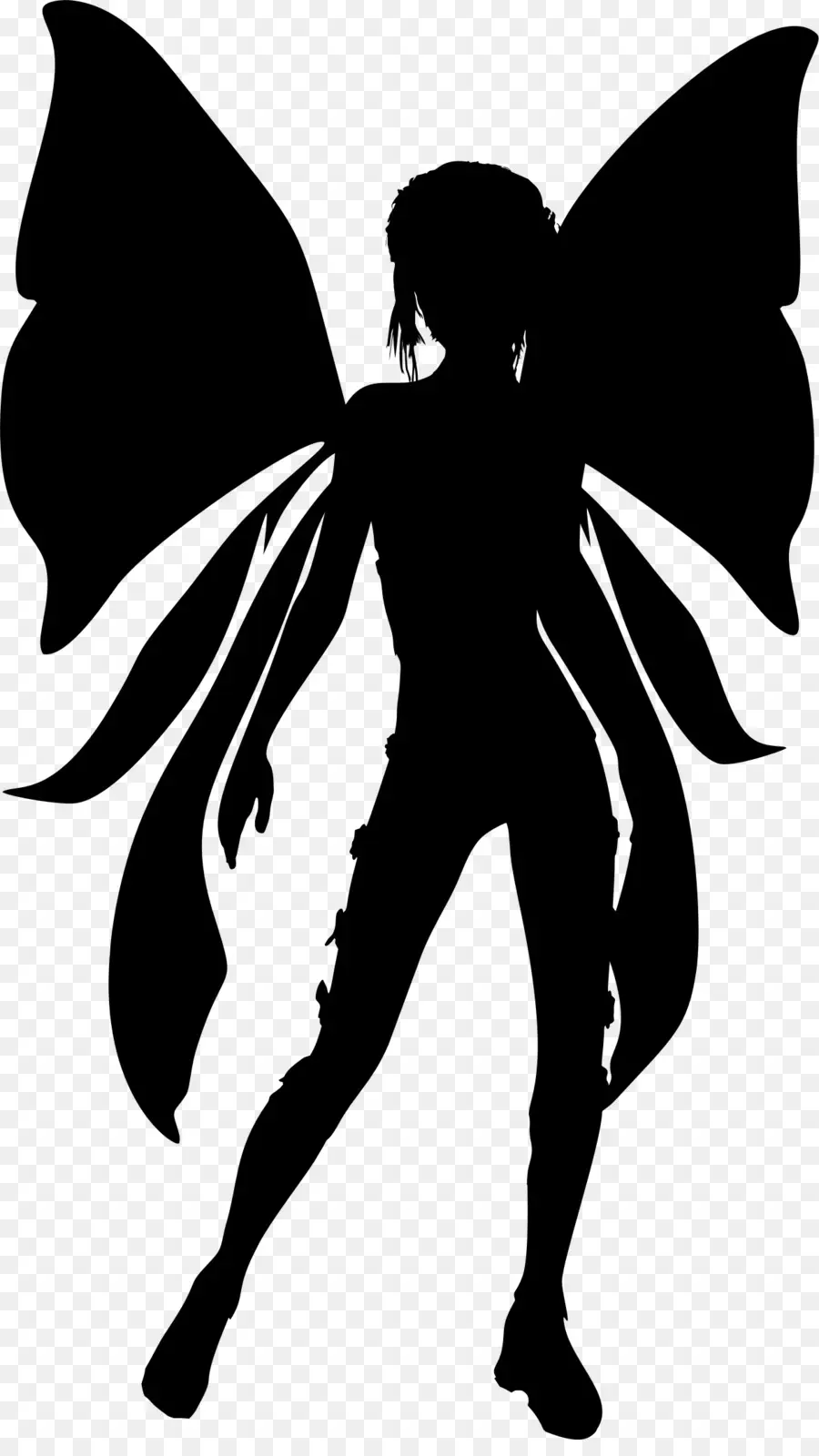 Silhouette De Fée，Ailes PNG