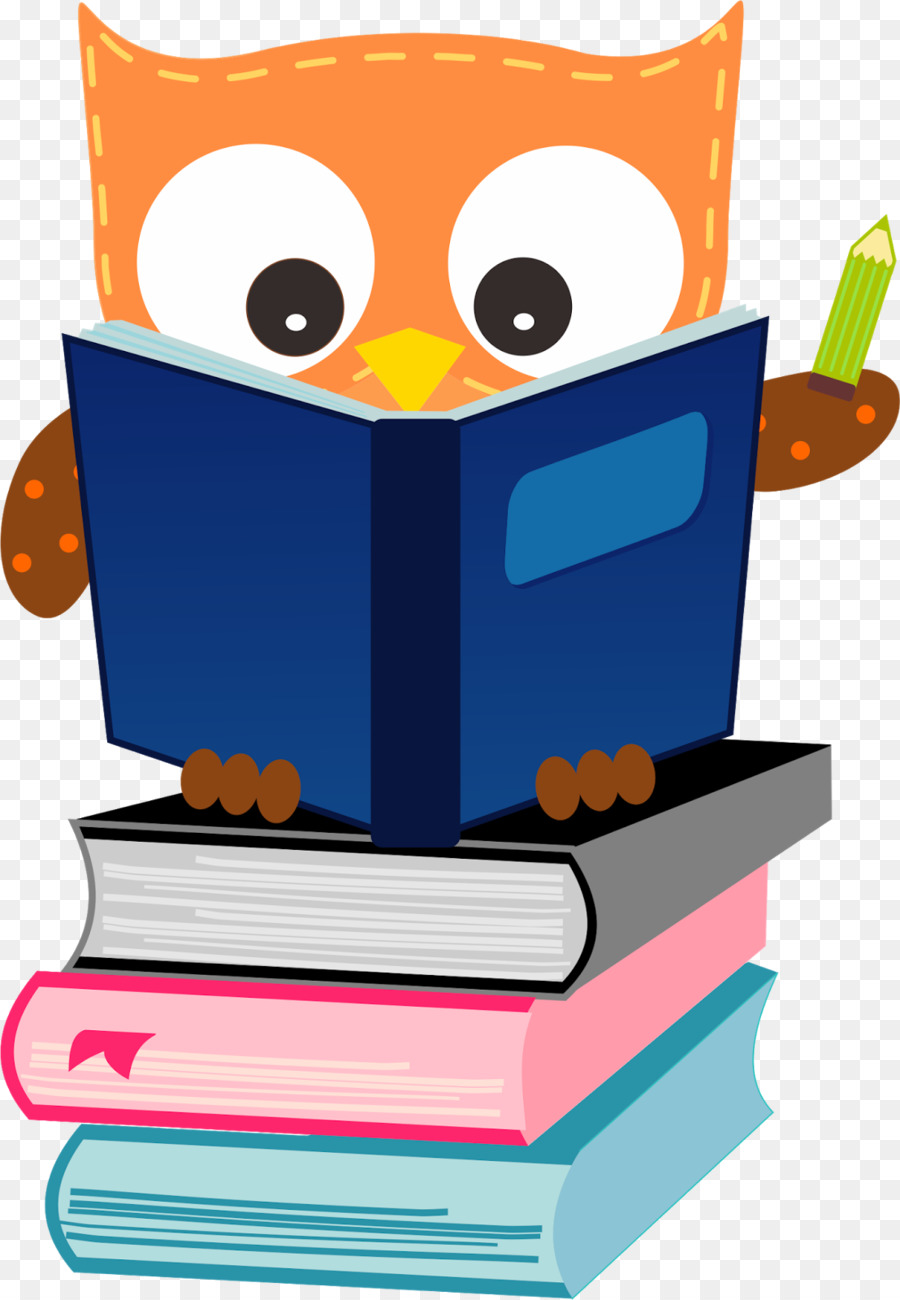 Chouette Sur Les Livres，Hibou PNG