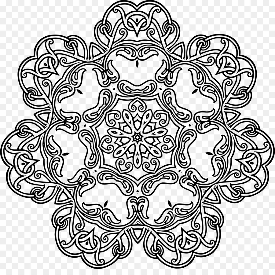 Mandala Noir，Modèle PNG