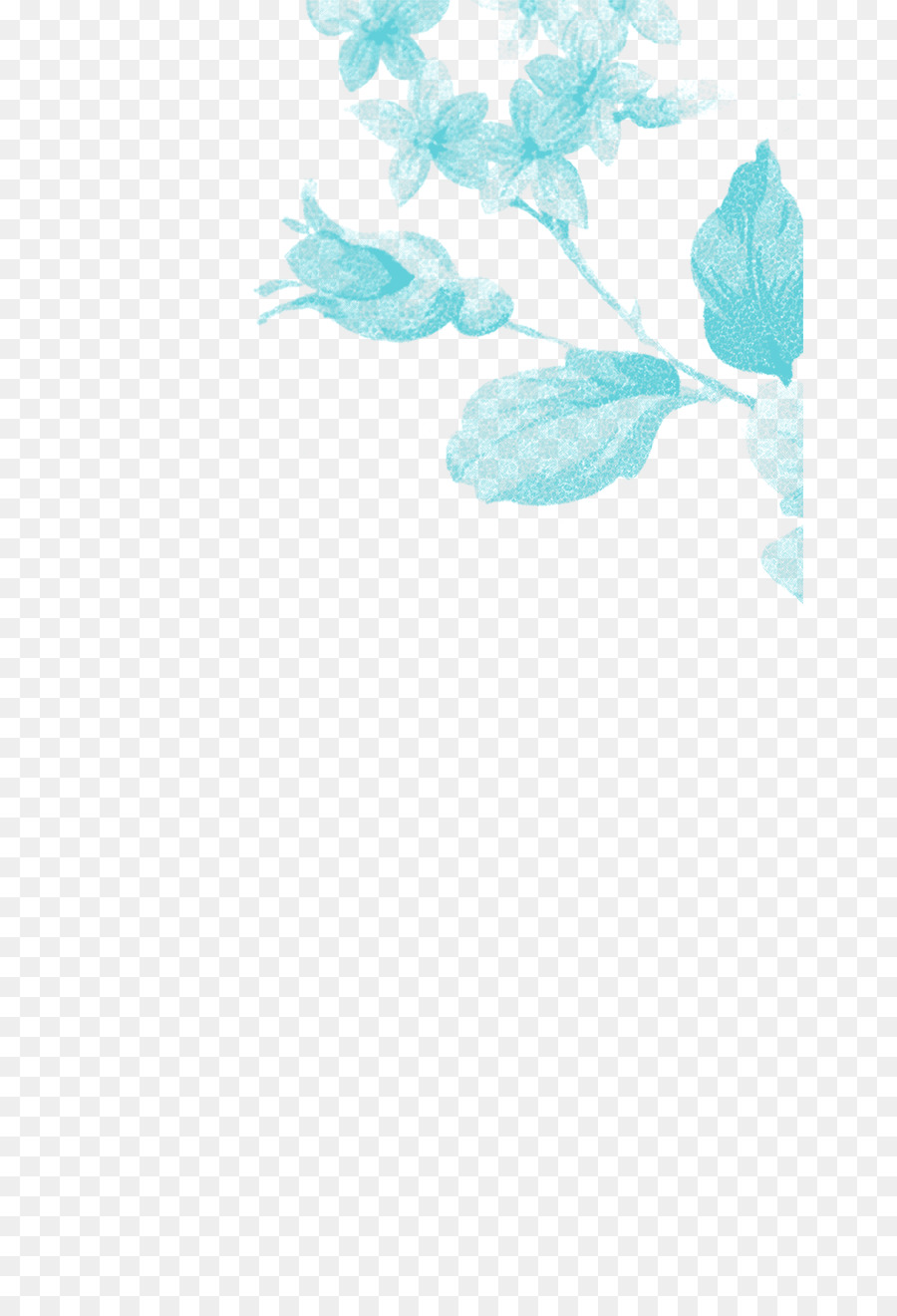 Motif Floral Bleu，Feuilles PNG