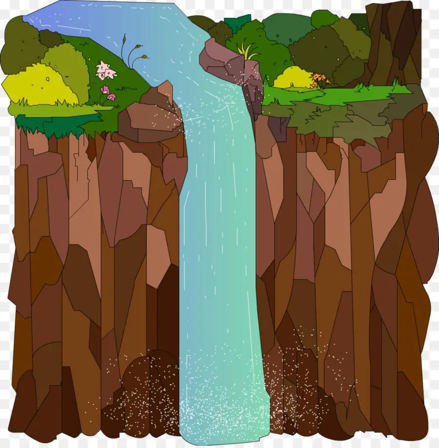 Cascade De Dessin Animé，Nature PNG