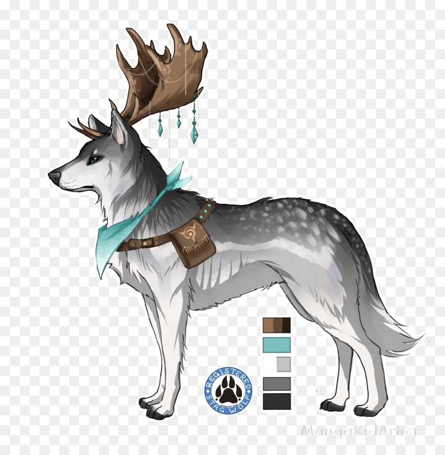 Loup Avec Des Bois，Loup PNG