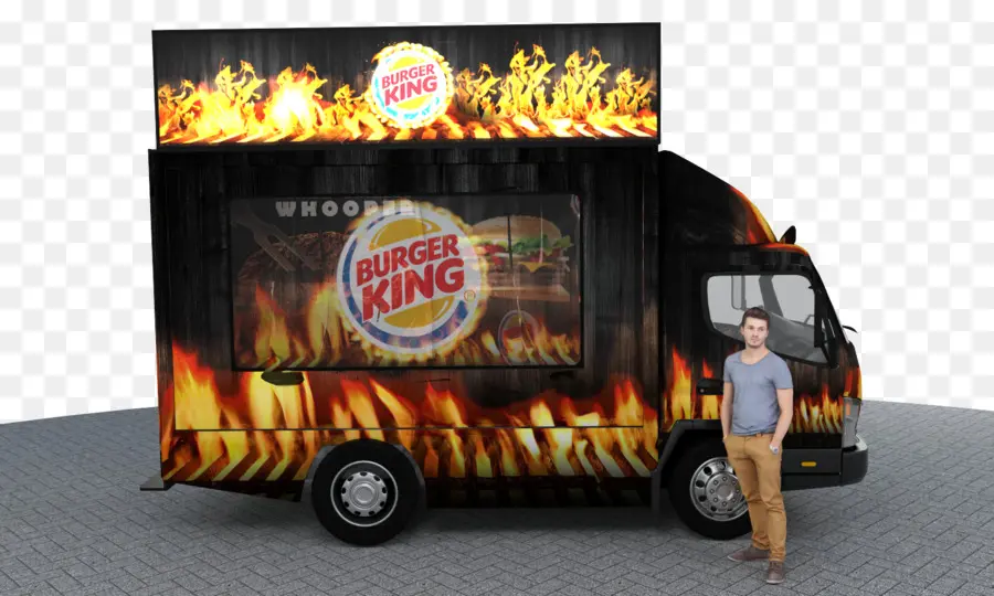 Camion De Restauration Burger King，Camion De Nourriture PNG