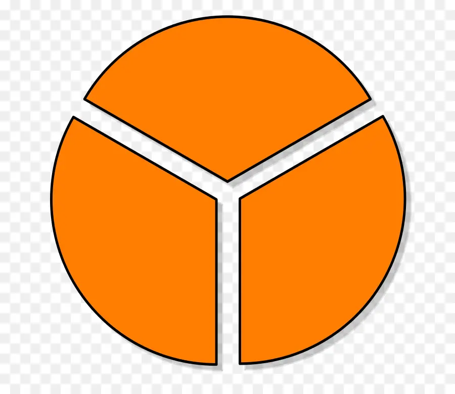 Graphique Circulaire Orange，Segments PNG