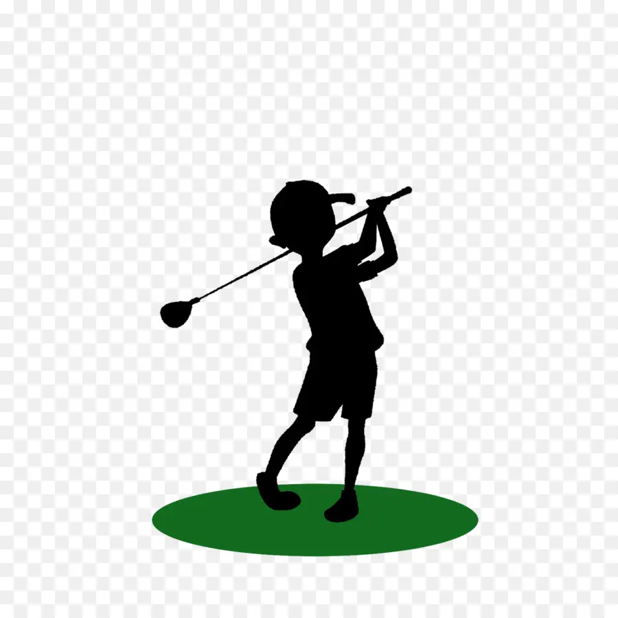 Silhouette De Golfeur，Enfant PNG