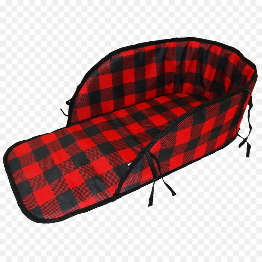 Lit à Carreaux Rouge，Coussin PNG