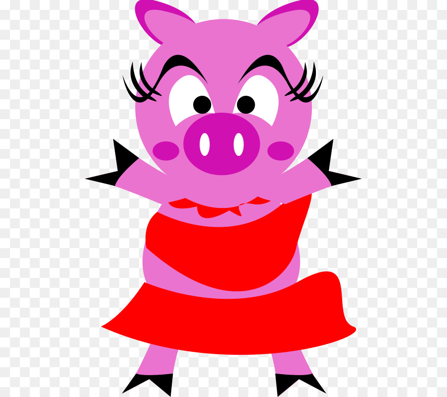 Cochon Rose，Robe PNG