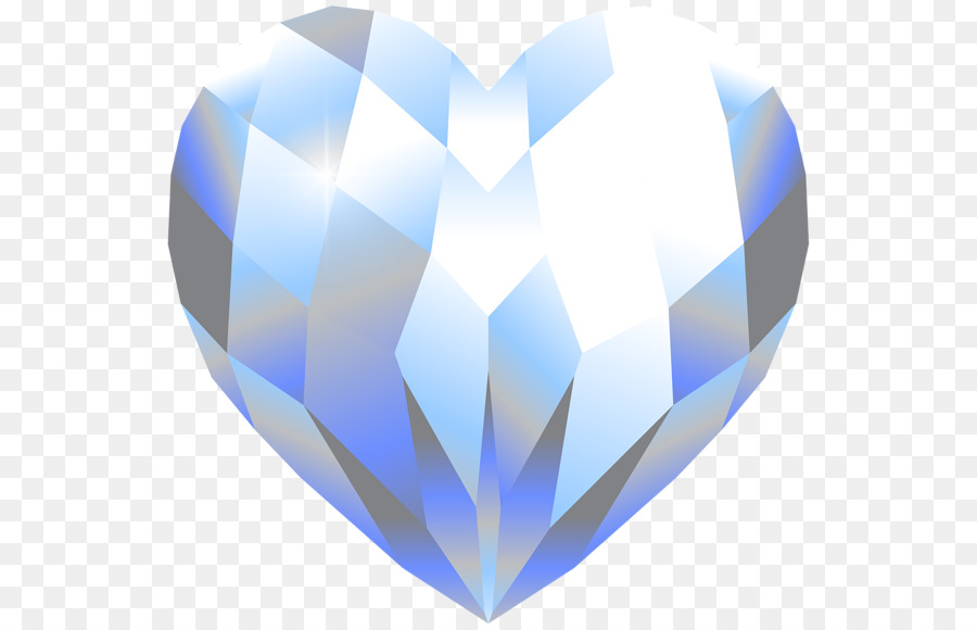 Diamant En Forme De Coeur，Bleu PNG