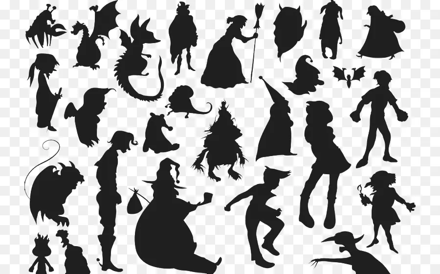 Silhouettes De Contes De Fées，Personnages PNG