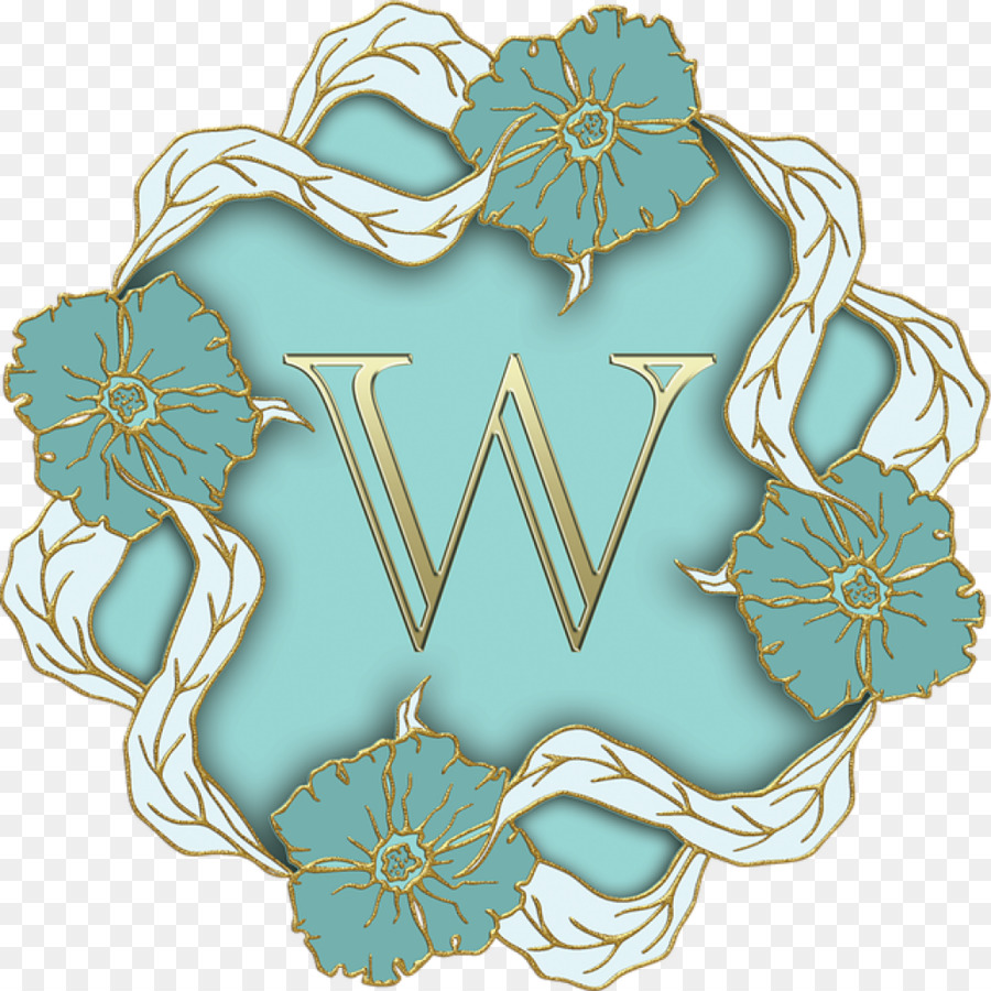 Lettre W，Floral PNG