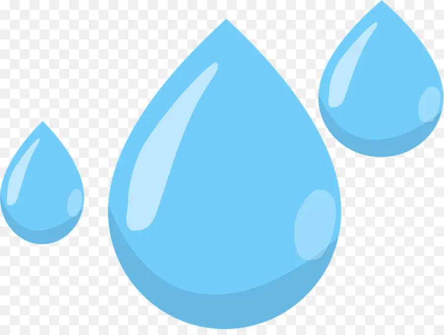 Gouttes D'eau，Bleu PNG