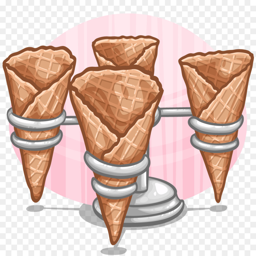 Cornets De Crème Glacée，Gaufre PNG