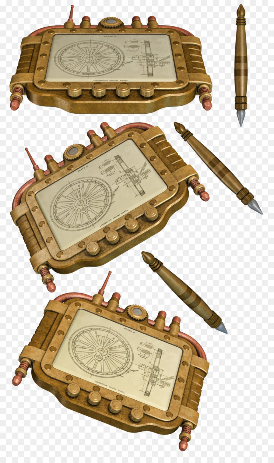 Tablette Steampunk，Dessin PNG