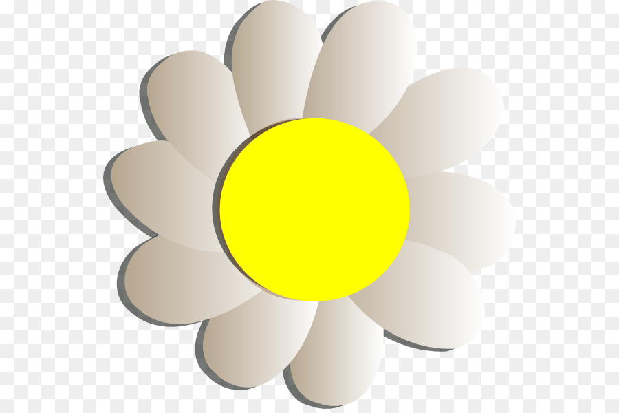 Fleur Jaune，Centre Orange PNG