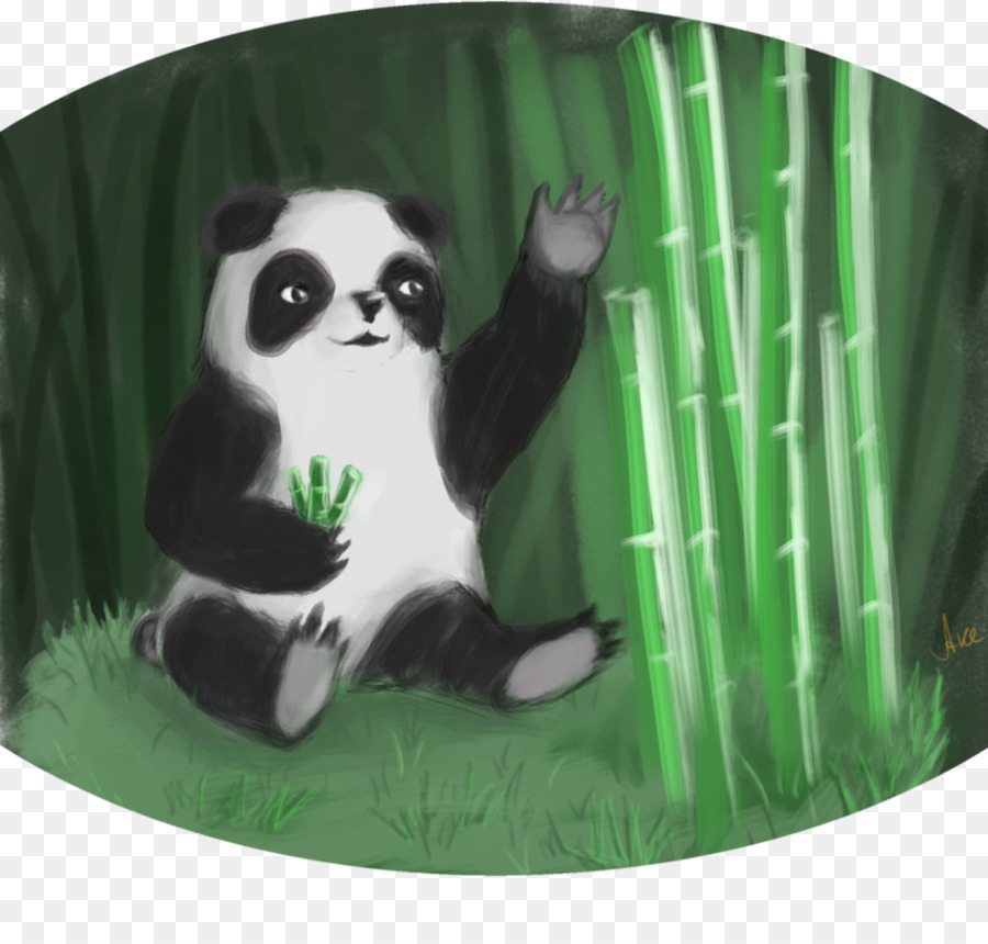 Panda Géant，Vert PNG