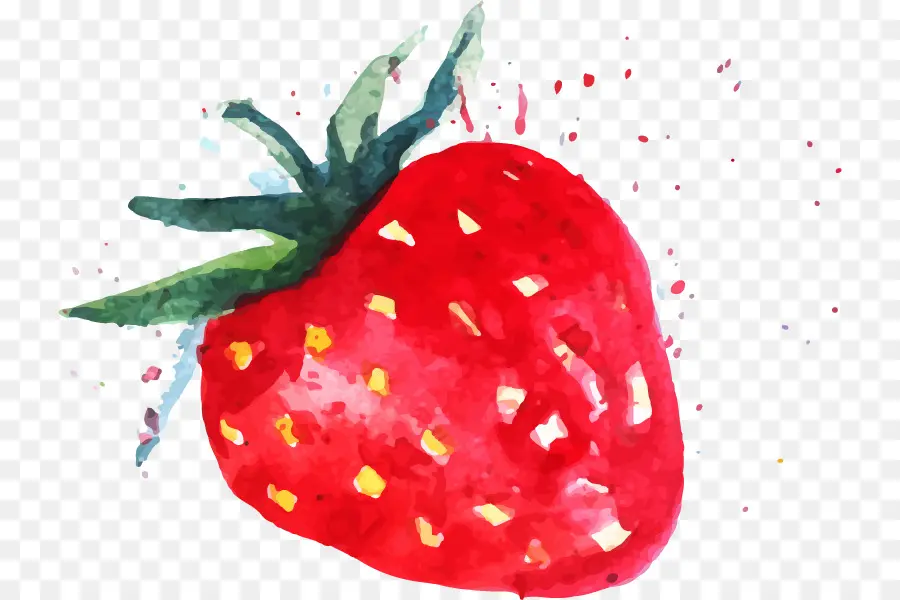 Fraise，Peinture à L Aquarelle PNG