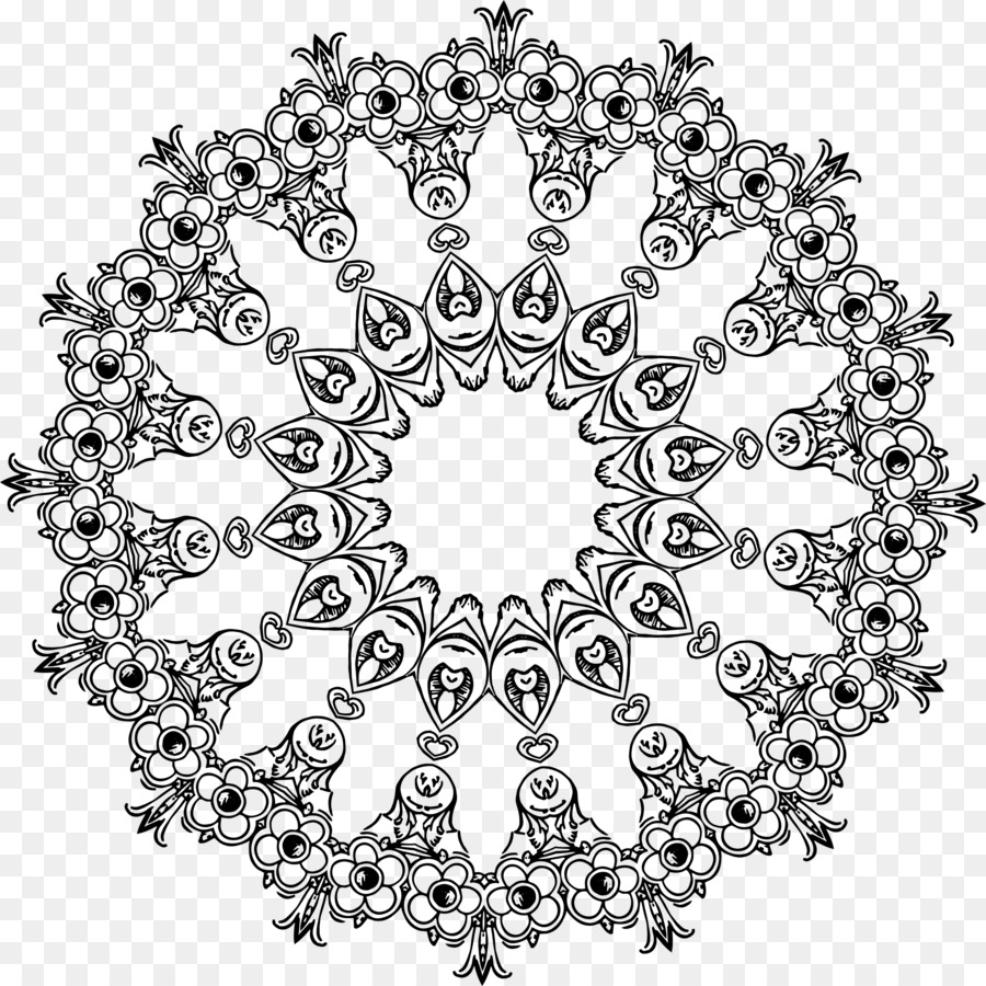 Mandala Noir，Modèle PNG