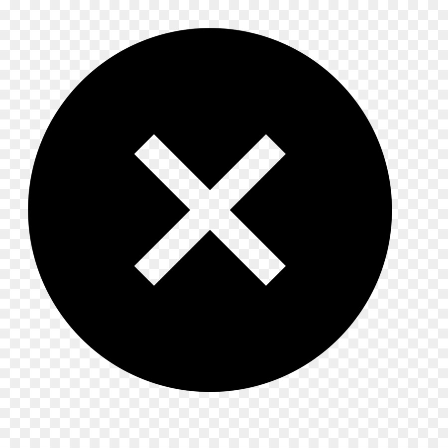 Cercle Noir Avec X Blanc，Cercle PNG