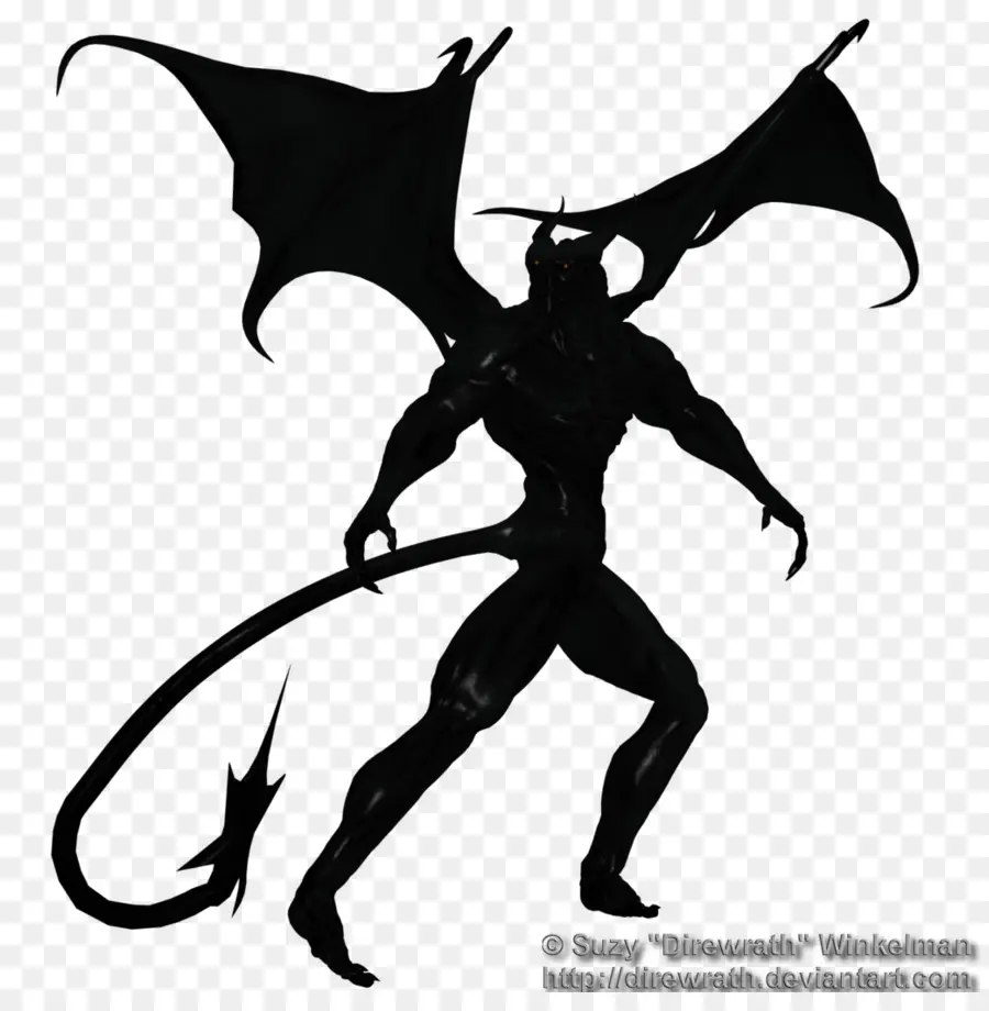 Démon Silhouette，Démon PNG