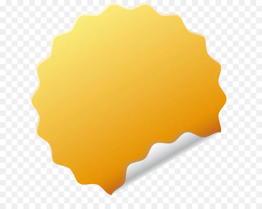 Autocollant Jaune，Rond PNG