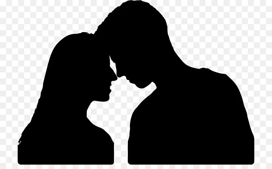 Silhouette De Couple，Amour PNG