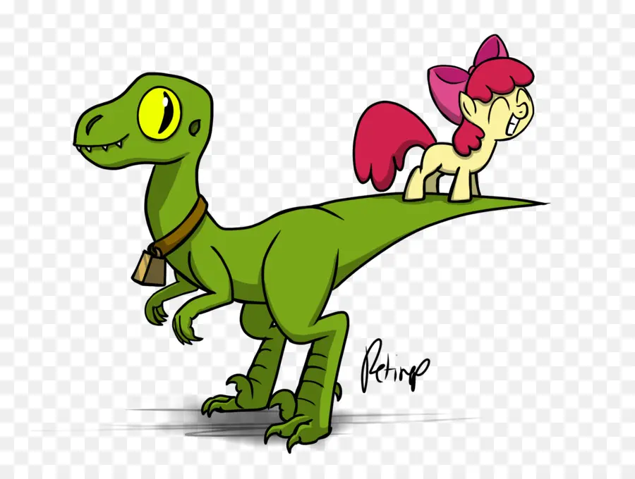 Dinosaure Et Poney De Dessin Animé，Dinosaure PNG