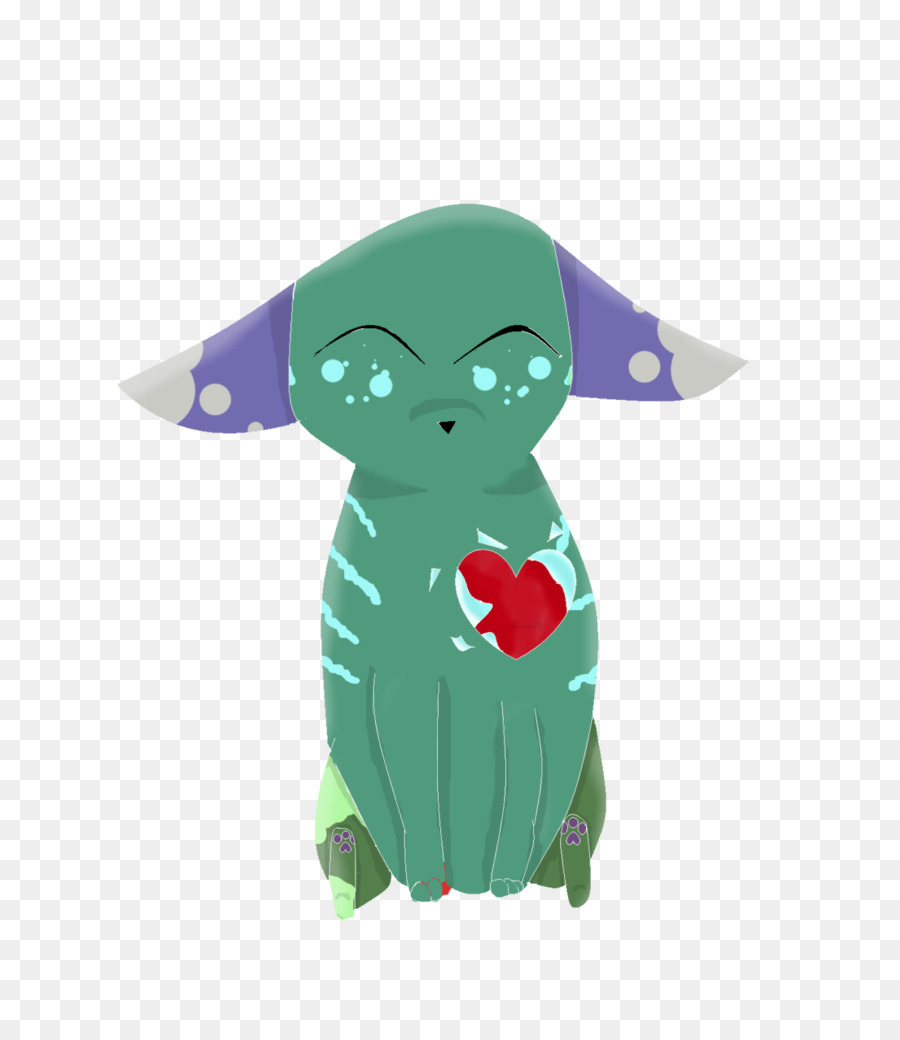 Animal De Dessin Animé Vert，Mignon PNG